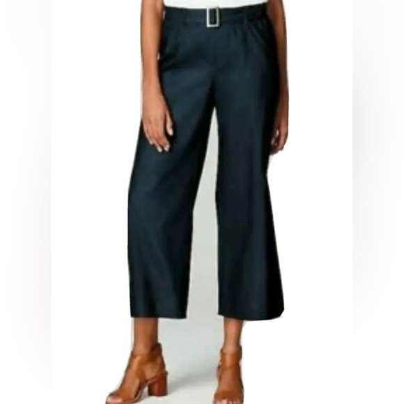 J Jill Wide Leg Striped Linen Stretch Pants Size L - Picture 13 of 13